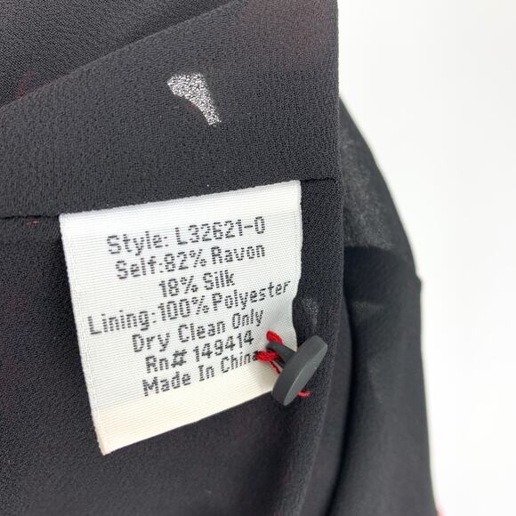 Johnny Was Women's Size L Doris Velvet Burnout Mini Dress Scoop Neck Solid Red - Picture 8 of 8